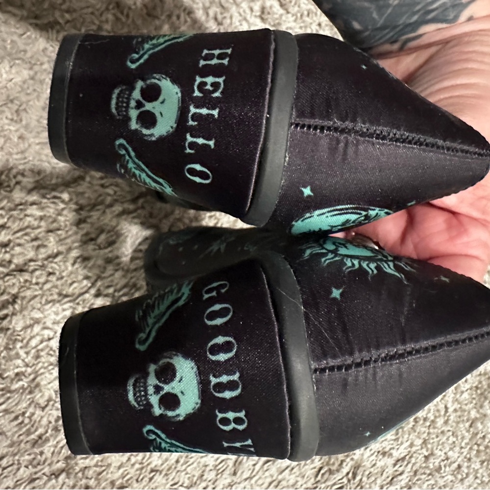 Hot Chocolate Design Ouija Mary Jane Heels Size 36 size 6.5 Spooky Goth Shoes - Picture 11 of 11